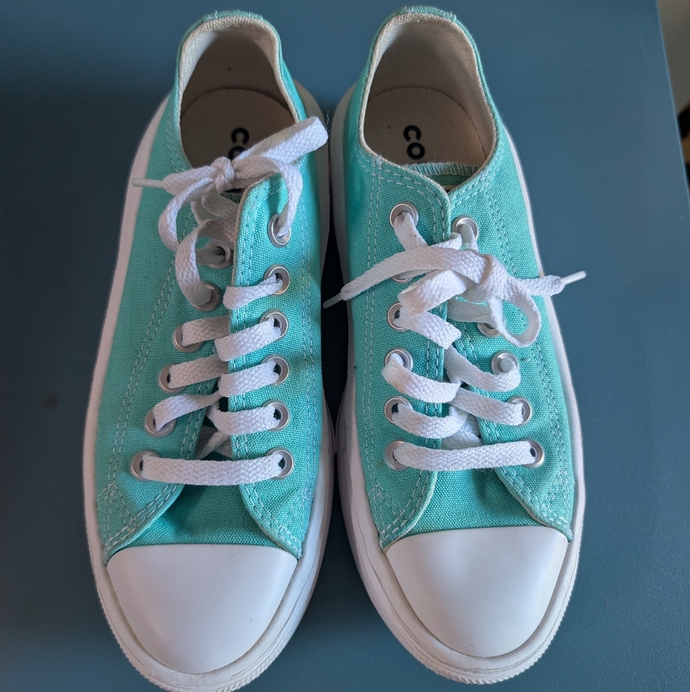 Converse Aqua & White Chunky Sneakers